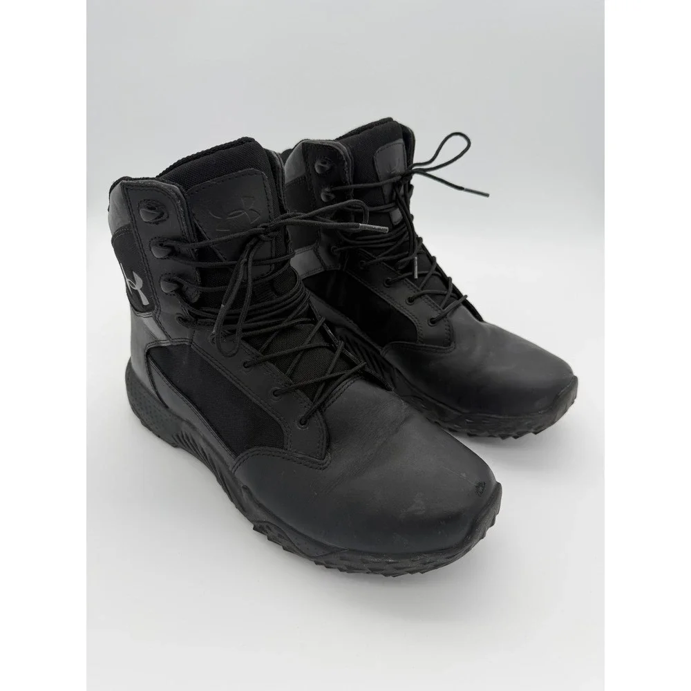 Under Armour Stellar Tactical Boots Mens 12 Black Leather Duty 1268951-001